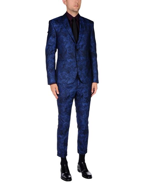 versace navy blue suit|versace suit with design.